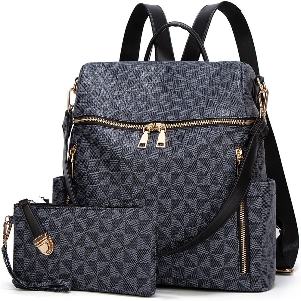 Backpack Purse for Women PU Leather Travel Satchel Handbag Convertible🐨